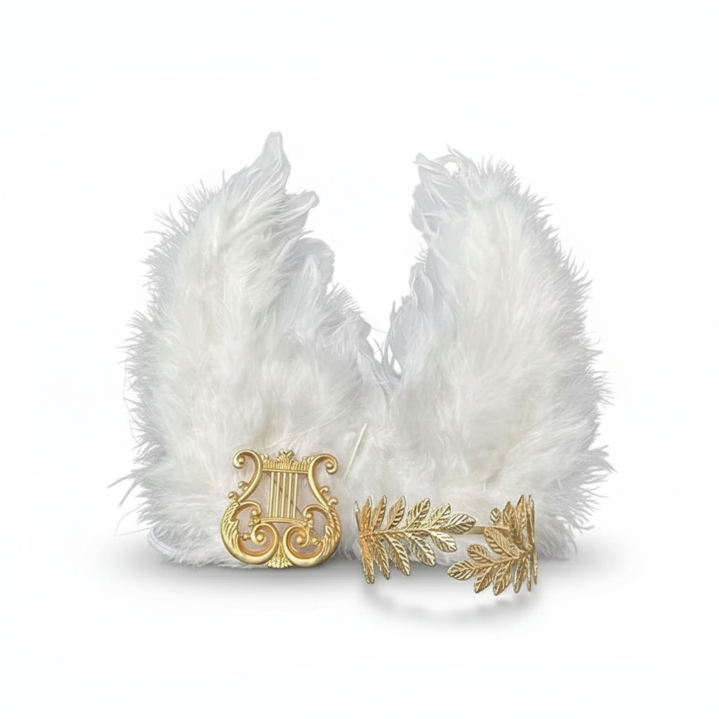 Ailes d'ange sur fond blanc avec ombre