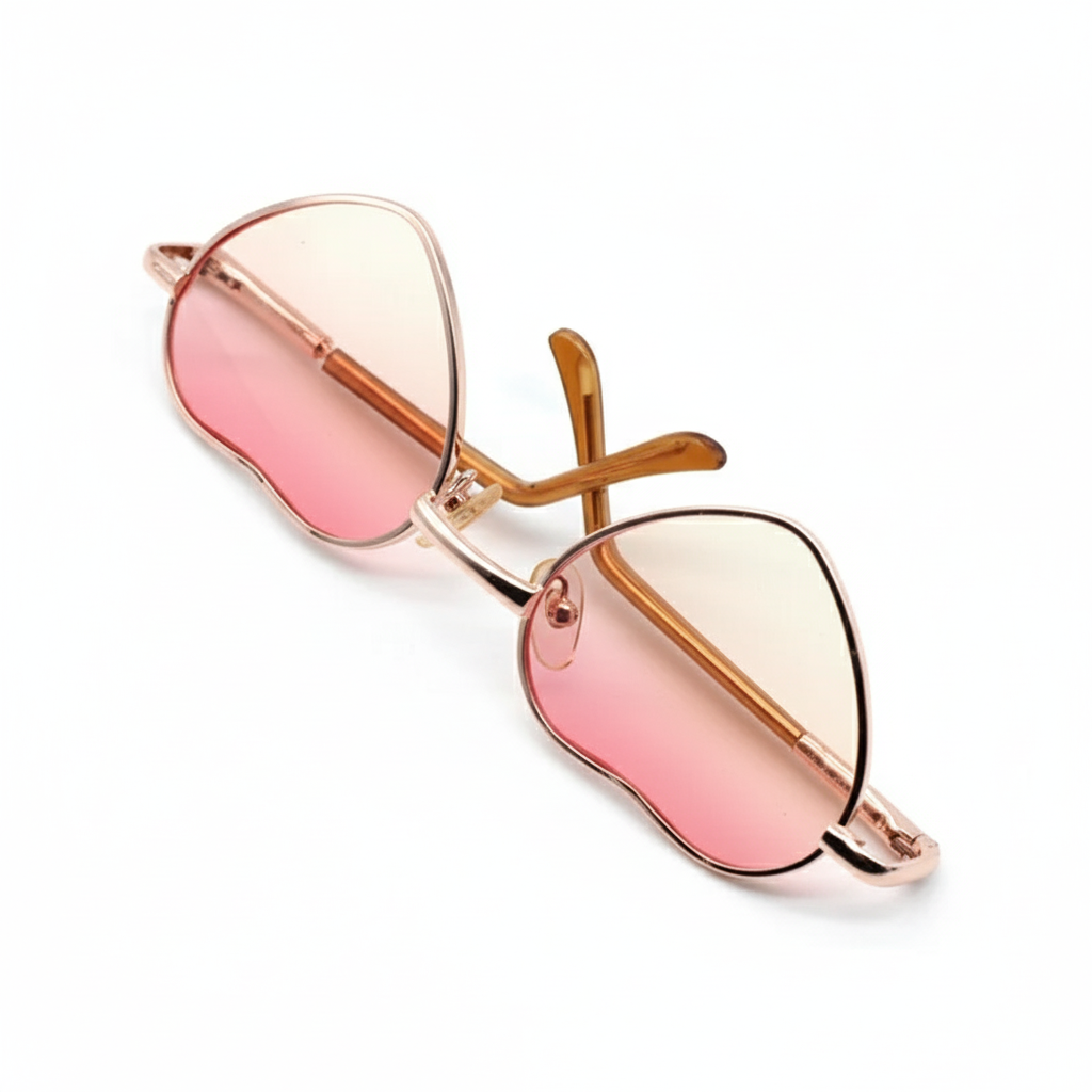 Lunettes rondes sur fond blanc