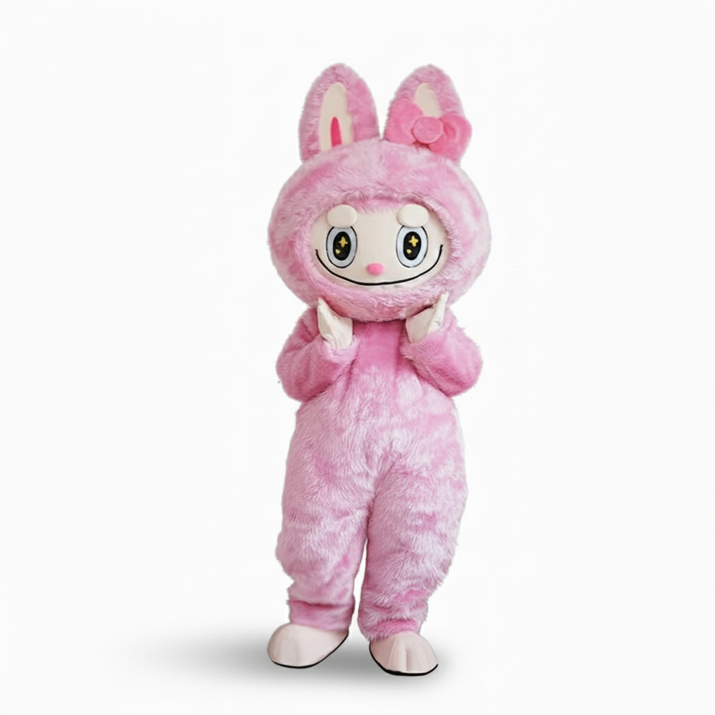 Mascotte Labubu avec ombre pour site e-commerce